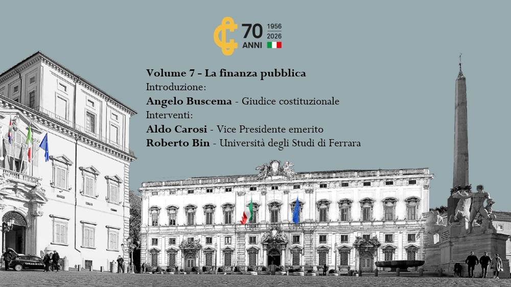 Locandina 7° Volume – La finanza pubblica